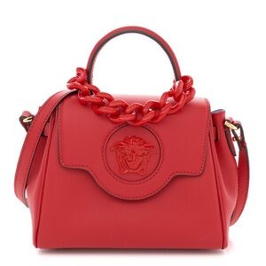 Versace La Medusa Top Handle Bag Leather Small